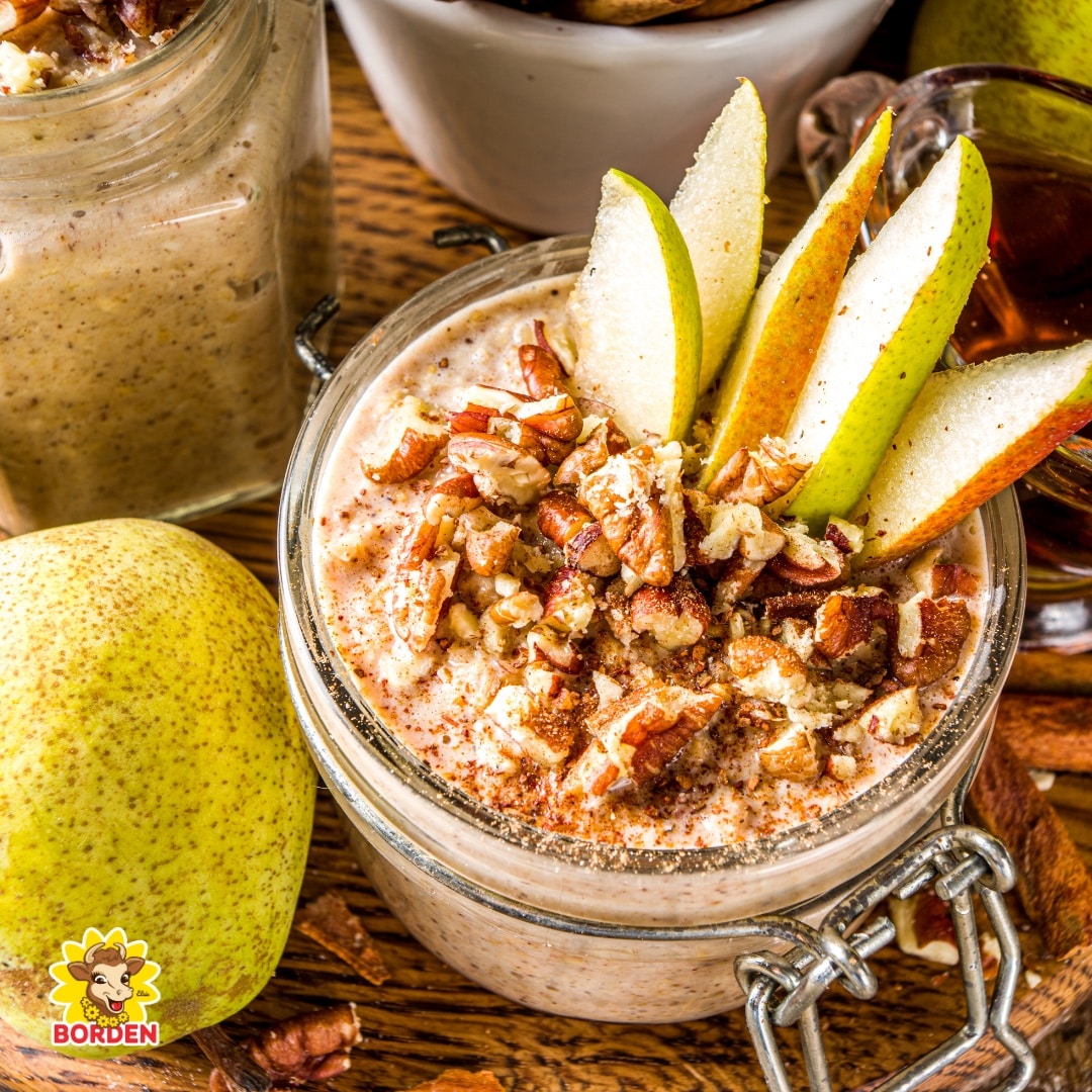 Pear and Walnut Overnight Oats